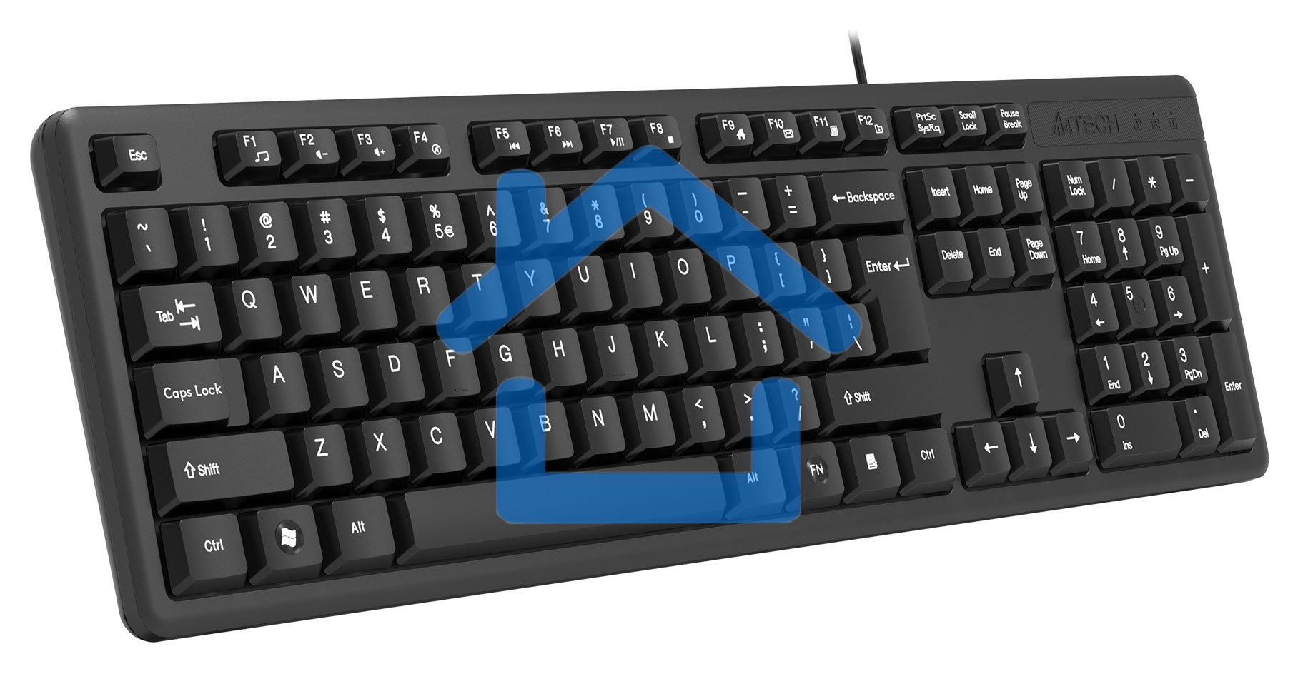 Клавиатура A4Tech KK-3 проводная, USB, черный