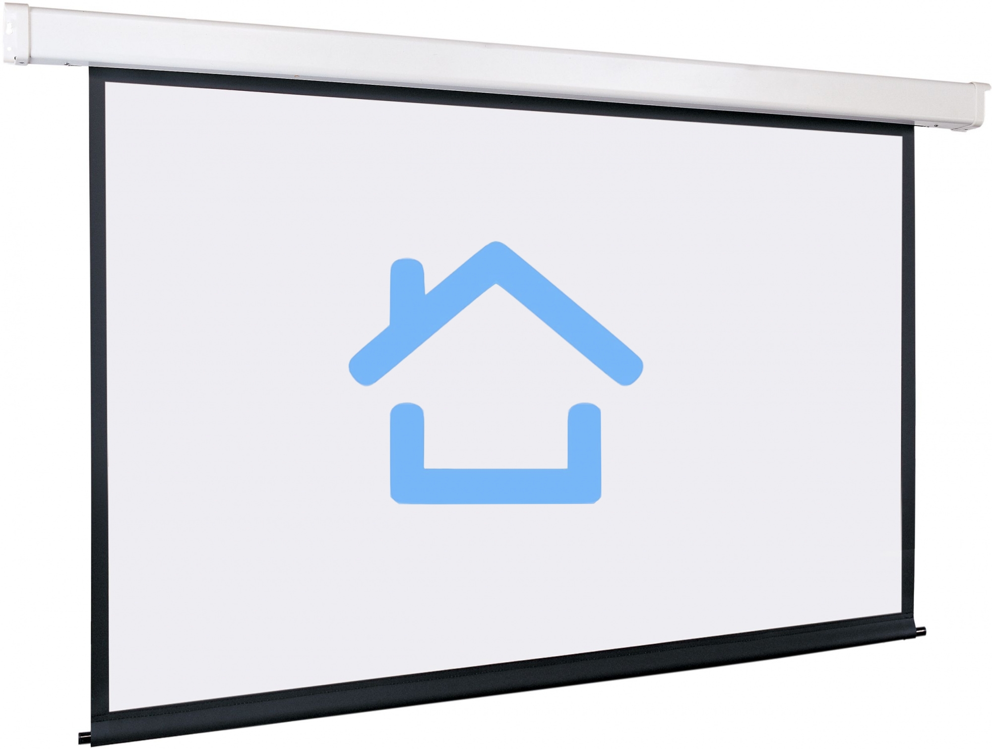 Экран с электроприводом Lumien Eco Control 177x80 см (раб. область 169х272 см) Matte White черная кайма по периметру 16:9