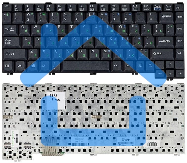 Клавиатура для ноутбука HP Compaq Presario 1200 1600 черная