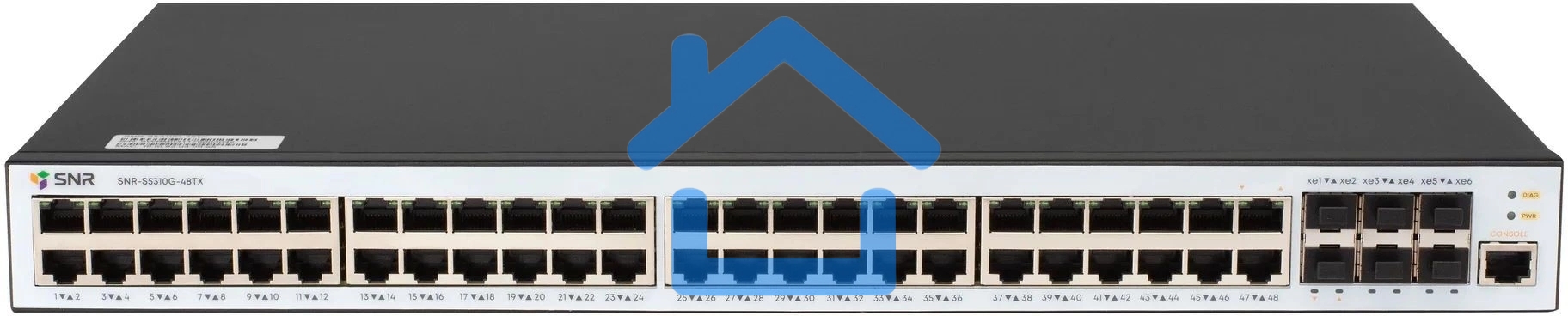 Коммутатор SNR SNR-S5310G-48TX, 1Gbит/с, количество портов 48 шт, (L2)