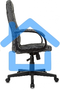 Кресло руководителя Бюрократ CH 002 Fabric 3C1 серый, крестов. пластик