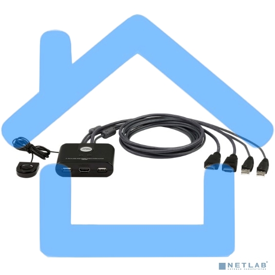 Переключатель KVM 2-Port USB FHD HDMI Cable KVM Switch