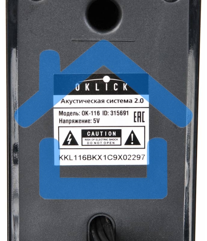 Акустическая система Oklick OK-116 2.0 черный 6Вт