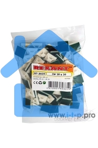 Площадка самоклеящаяся Rexant 20х20 мм, белая, упаковка 100 шт.