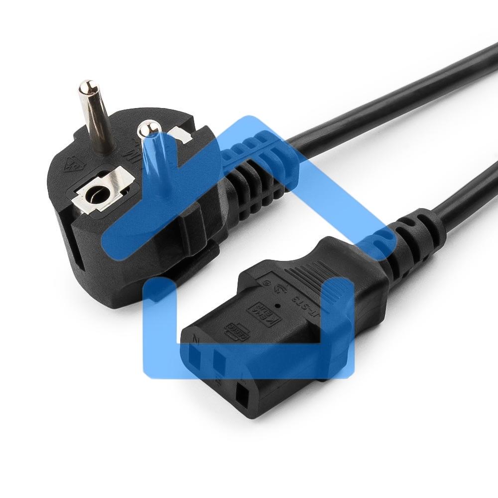 Кабель питания Cord Power Gembird/Cablexpert PC-186 / 1.8м, Schuko- C13, 6А, черный, с зазем.