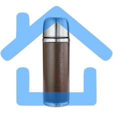 Термос BIOSTAL-Охота NYP-1000P, 1л, узкое горло,с крышкой-чашкой, кож. вставка, доп. пробка.(в уп. 12 шт) &