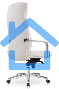 Кресло руководителя Бюрократ _DAO/WHITE белый, кожа, крестовина алюминий