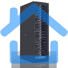 Шкаф серверный ПРОФ напольный 42U (600x1200) дверь перфорированная 2 шт., черный, в сборе, ШТК-СП-42.6.12-44АА-9005