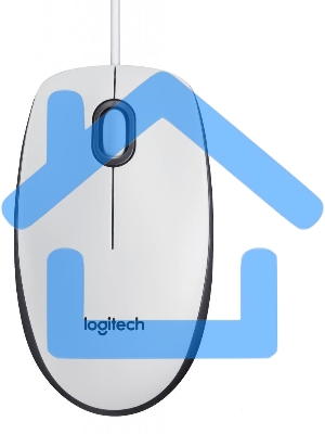 Мышь проводная Logitech M100 белый, 1000 dpi, USB, кнопки - 3