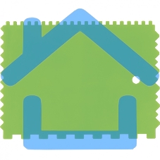 Шпатель для клея, пластмассовый, 130х170 мм, зубчатый Сибртех 86018