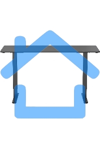 Стол для компьютера Cactus CS-EDL-BBK черный, столешница ДСП, каркас черный