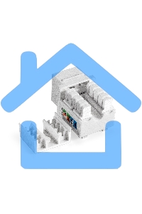 Модуль-вставка Keystone Jack RJ-45 ExeGate KJ-8P8C-U-C5e-90-110 (Кат.5e, неэкранированная, 90 градусов, IDC 110)