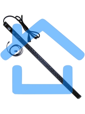 Вертикальный блок розеток, 4xC19+20xC13, 250V/32A, с мониторингом по RS-485, шнур 3 м, вилка IEC309