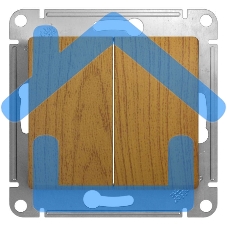 Механизм выключателя 2-кл. СП GLOSSA 10А IP20 10AX дер. дуб SchE GSL000551