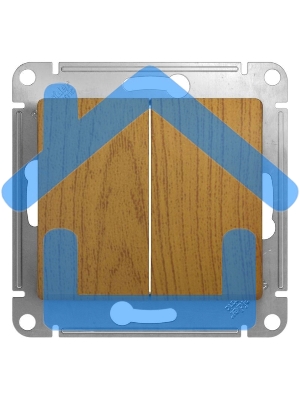 Механизм выключателя 2-кл. СП GLOSSA 10А IP20 10AX дер. дуб SchE GSL000551