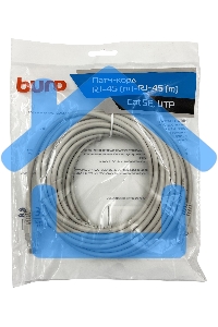 Патч-корд Buro UTP cat5E 7м серый RJ-45 (m)-RJ-45 (m)