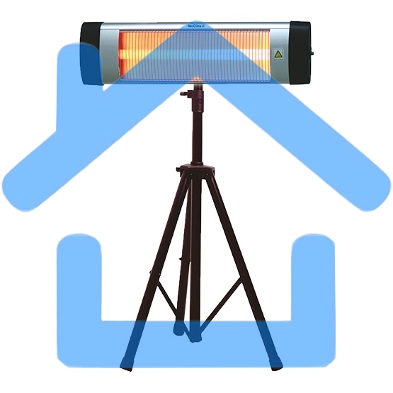 Инфракрасный обогреватель Neoclima SHAFT-2.0 черный, кварцевый, 2000 Вт, 20 м2