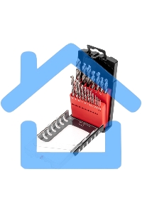 Набор сверл по металлу 1-10мм (через 0,5мм), 19 шт. Р6М5 Ш/Х KRANZ