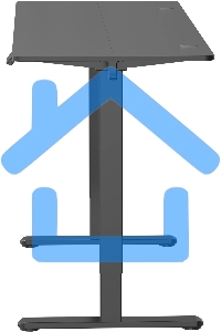 Стол для компьютера Cactus CS-EDL-BBK черный, столешница ДСП, каркас черный