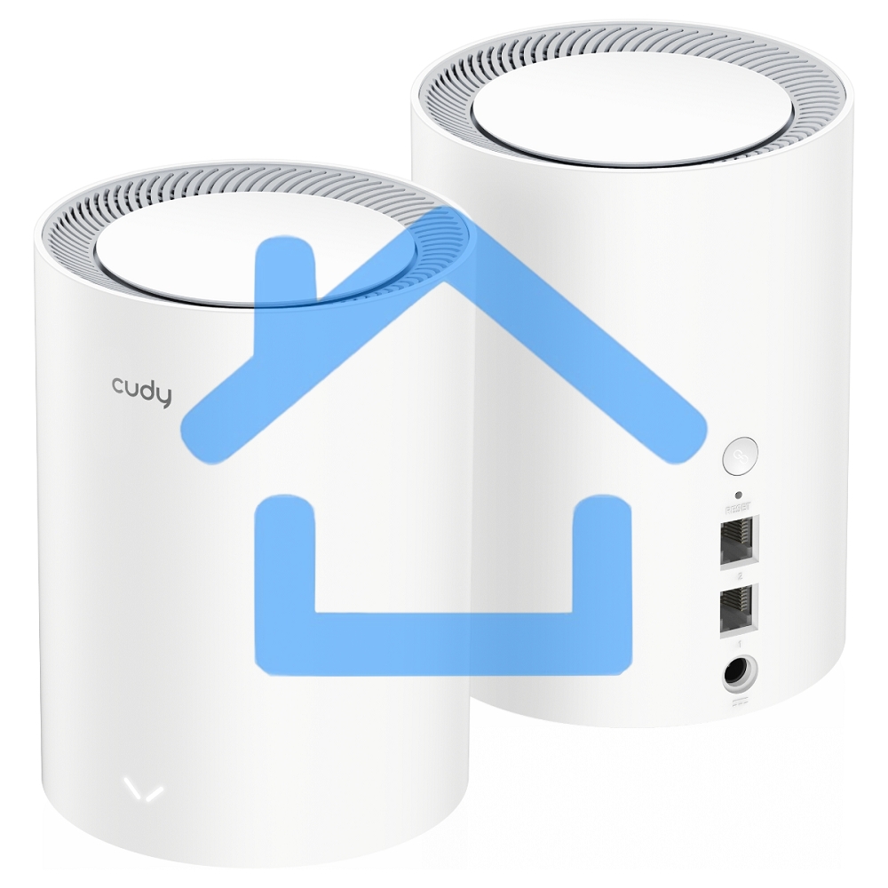 Бесшовный Mesh роутер Cudy M3000(2-PACK) AX3000 10/100/1000/2500BASE-T, белый (упак.:2шт)