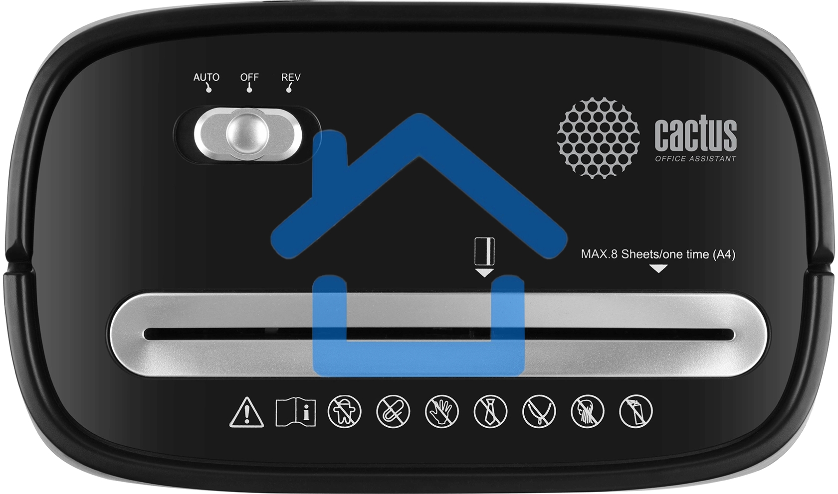 Шредер Cactus CS-SH-P4 черный (секр.P-4) фрагменты 8лист. 15лтр. скрепки скобы пл.карты
