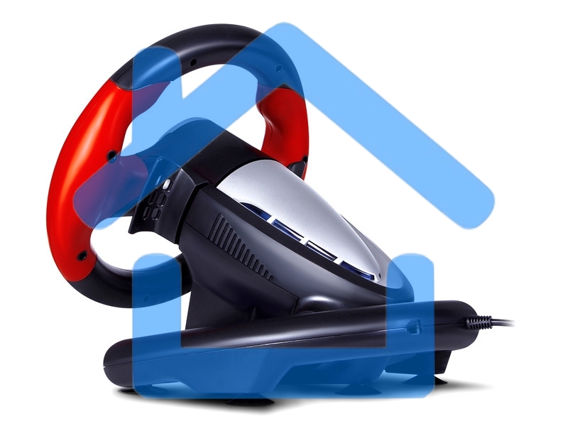 Руль SVEN GC-W300 (педали, вибро, лепестки, D-pad, 10 кл, резин. вставки, PC, цифр. и аналог.