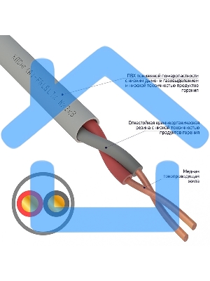 Кабель огнестойкий Rexant КПСнг(А)-FRLSLTx 1x2x1,00 мм², бухта 200 м