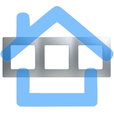 Рамка ETIKA 3 поста, алюминий