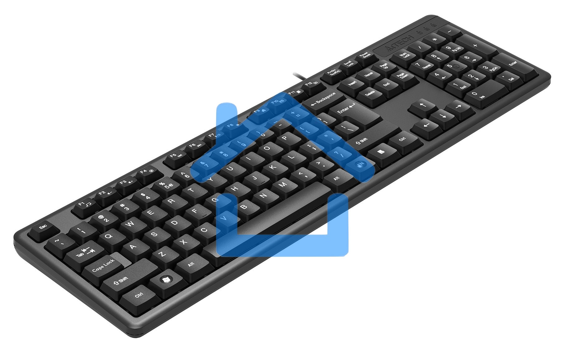 Клавиатура A4Tech KK-3 проводная, USB, черный