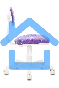 Кресло детское Бюрократ CH-W201NX Sticks 08 фиолетовый, крестовина пластик