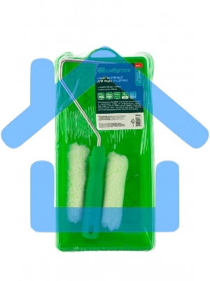 Малярный набор для работ по дереву: кювета 150 мм х 290 мм и мини-валик 110 мм Сибртех