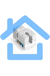 Модуль-вставка Keystone Jack RJ-45 ExeGate KJ-8P8C-U-C5e-90-110 (Кат.5e, неэкранированная, 90 градусов, IDC 110)