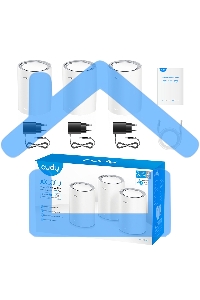 Бесшовный Mesh роутер Cudy M3000(2-PACK) AX3000 10/100/1000/2500BASE-T, белый (упак.:2шт)