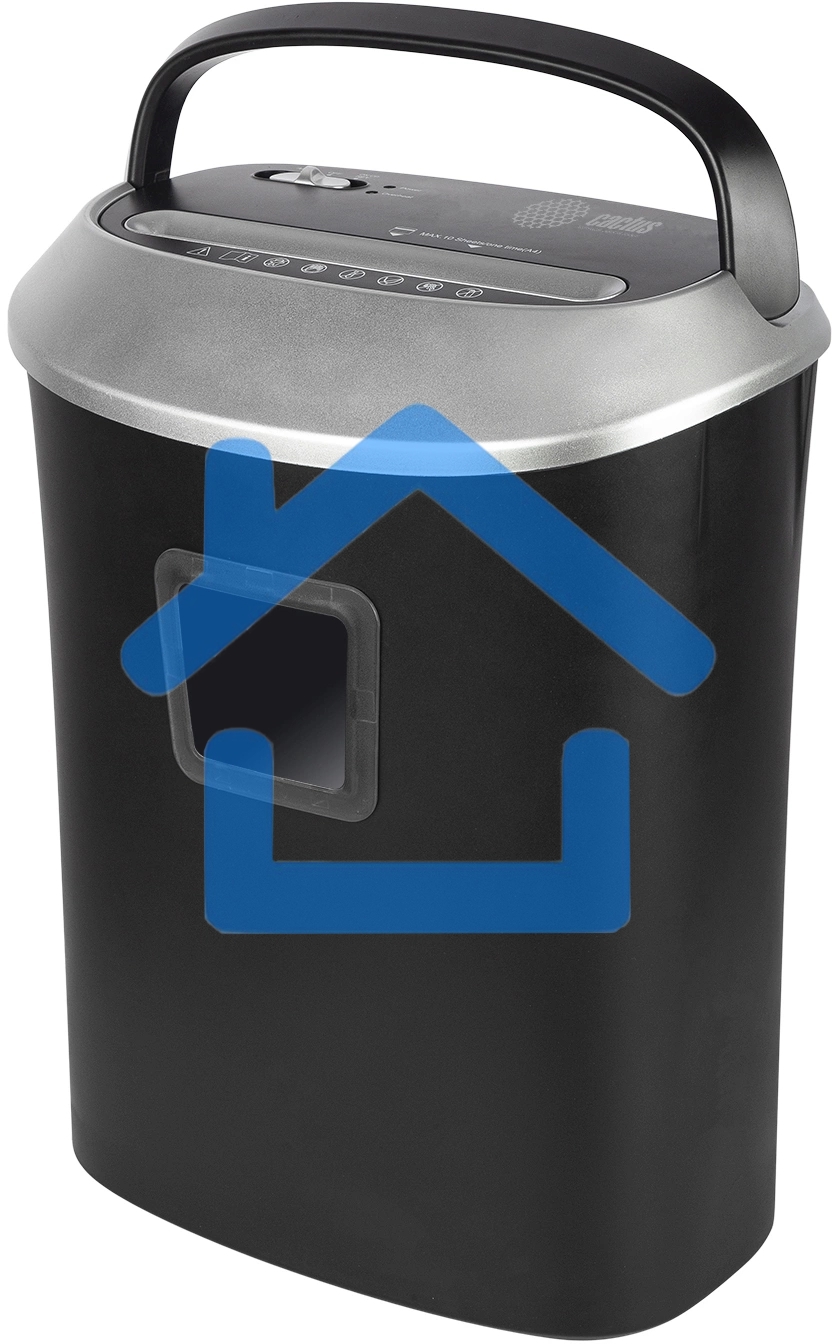 Шредер Cactus CS-SH-P6 черный (секр.P-4) фрагменты 10лист. 21лтр. скрепки скобы пл.карты