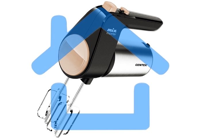 Миксер Centek CT-1123 Beige 800Вт, 6 скоростей +турбо, взбивание/замешивание