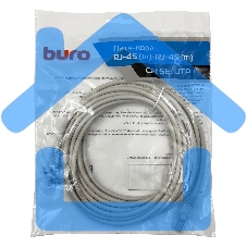 Патч-корд Buro UTP cat5E 5м серый RJ-45 (m)-RJ-45 (m)