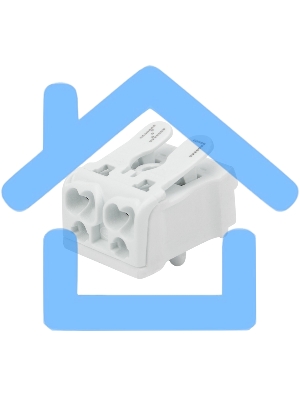 Клемма пружинная соединительная КСП 2-полюсная с монтажными ножками (100 шт./уп.) Rexant