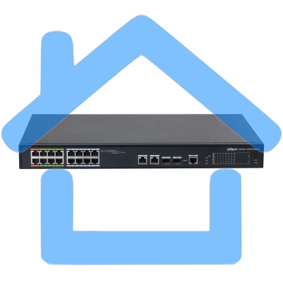 Коммутатор DH-LR2218-16ET-240 16 портовый ePoE управляемый