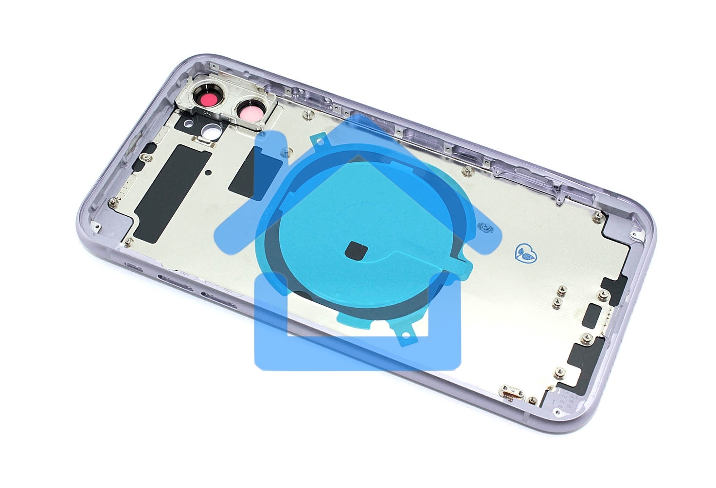 Задняя крышка (корпус) в сборе с рамкой для Apple iPhone 11 фиолетовая