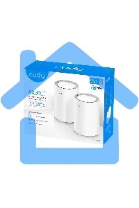 Бесшовный Mesh роутер Cudy M3000(2-PACK) AX3000 10/100/1000/2500BASE-T, белый (упак.:2шт)