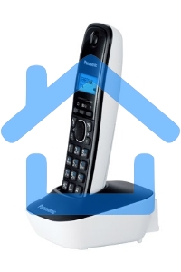 Телефон беспроводной (DECT) Panasonic KX-TG1611RUW (белый) АОН, Caller ID,12 мелодий звонка,подсветка дисплея,поиск трубки
