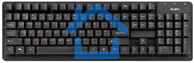 Клавиатура Keyboard SVEN Standard 301 USB черная SV-03100301UB