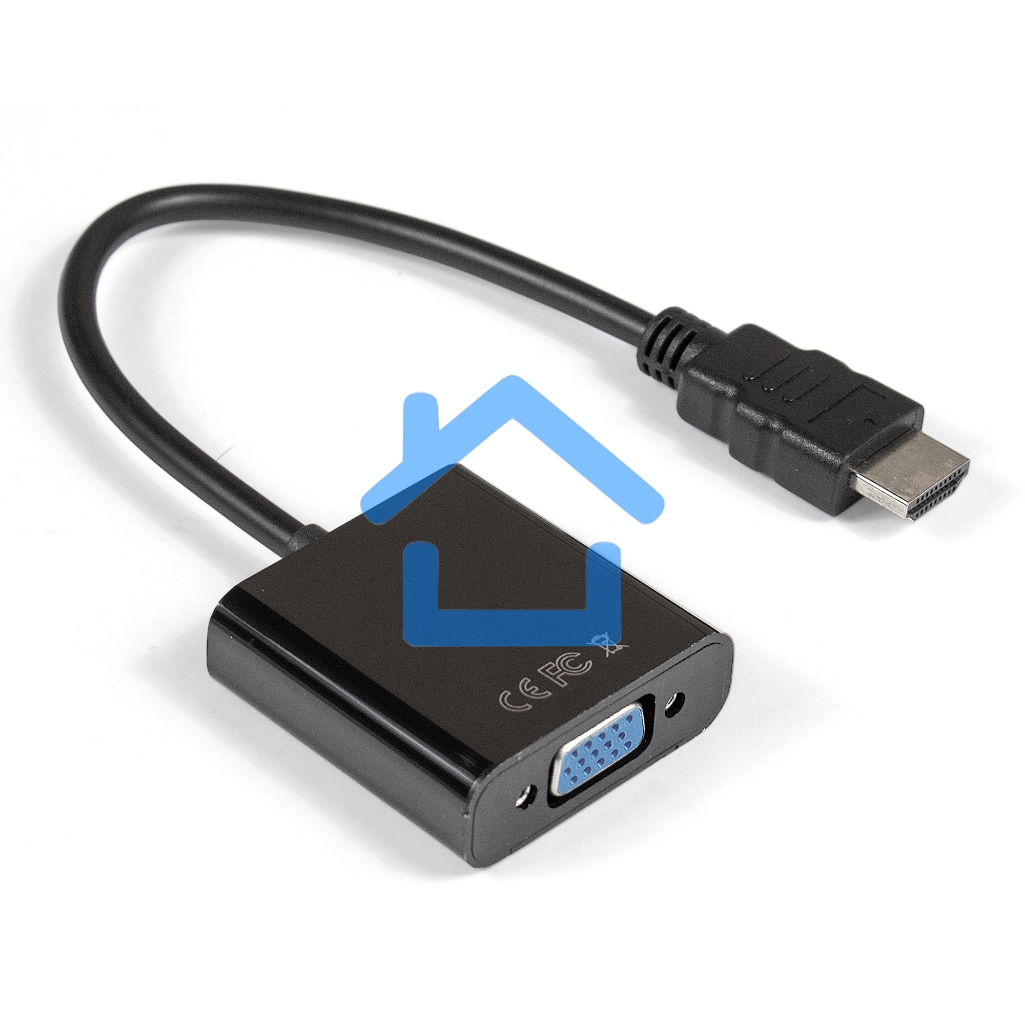Кабель-переходник ExeGate EX284926RUS HDMI-VGA ExeGate EX-HDMIM-VGAF-0.15 (19M/15F, 0,15м)