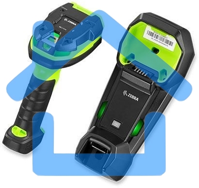 Сканер штрих-кода ручной Zebra DS3678 2D Imager (дальнобойный), беспроводной, USB, Bluetooth, зеленый/черный