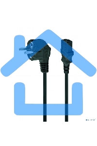 Кабель Кабель питания Gembird 10.0м, VDE(0.75мм), черный, с зазем., пакет PC-186-VDE-10M