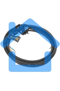 Шнур сетевой Energy Series, ПВС, 3 м, 3х1 мм, с неразборной вилкой, черный Denzel