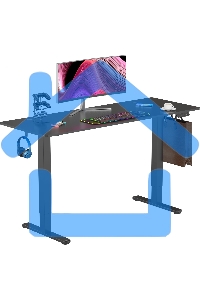 Стол для компьютера Cactus CS-EDL-BBK черный, столешница ДСП, каркас черный