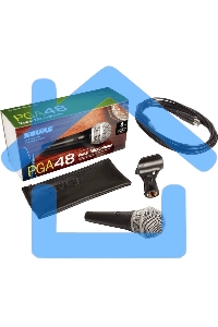 Кардиоидный вокальный микрофон SHURE PGA48-QTR-E c выключателем, с кабелем XLR -1/4'