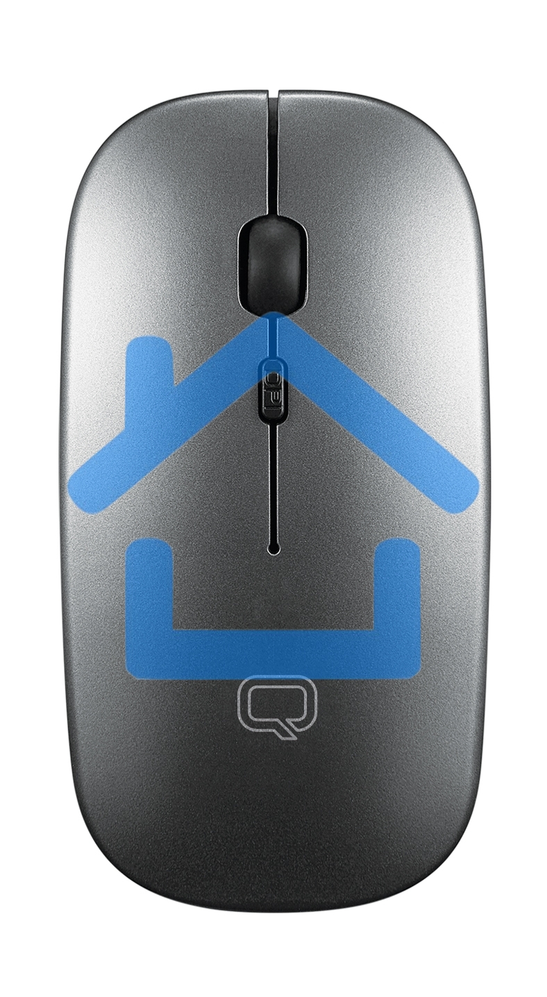 Офисный набор клавиатура + мышь Qumo Paragon Silver + White K15/M21, беспроводной 2.4G, клавиатура + мышь, 400 mA