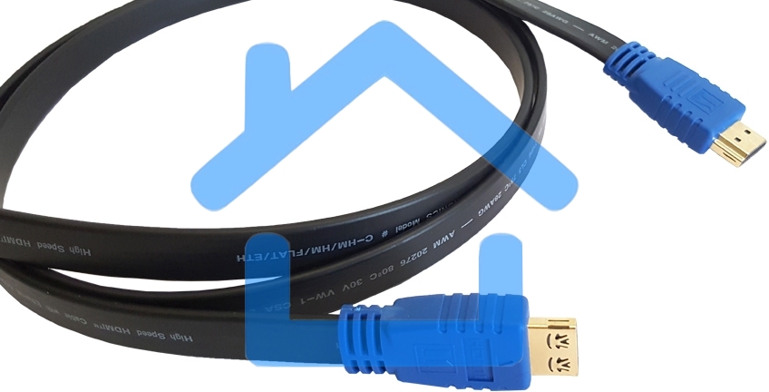 Кабель HDMI 97-01014006 Kramer Electronics C-HM/HM/FLAT/ETH-6 HDMI-HDMI (Вилка - Вилка) c Ethernet (v 1.4), плоский, 1.8 м
